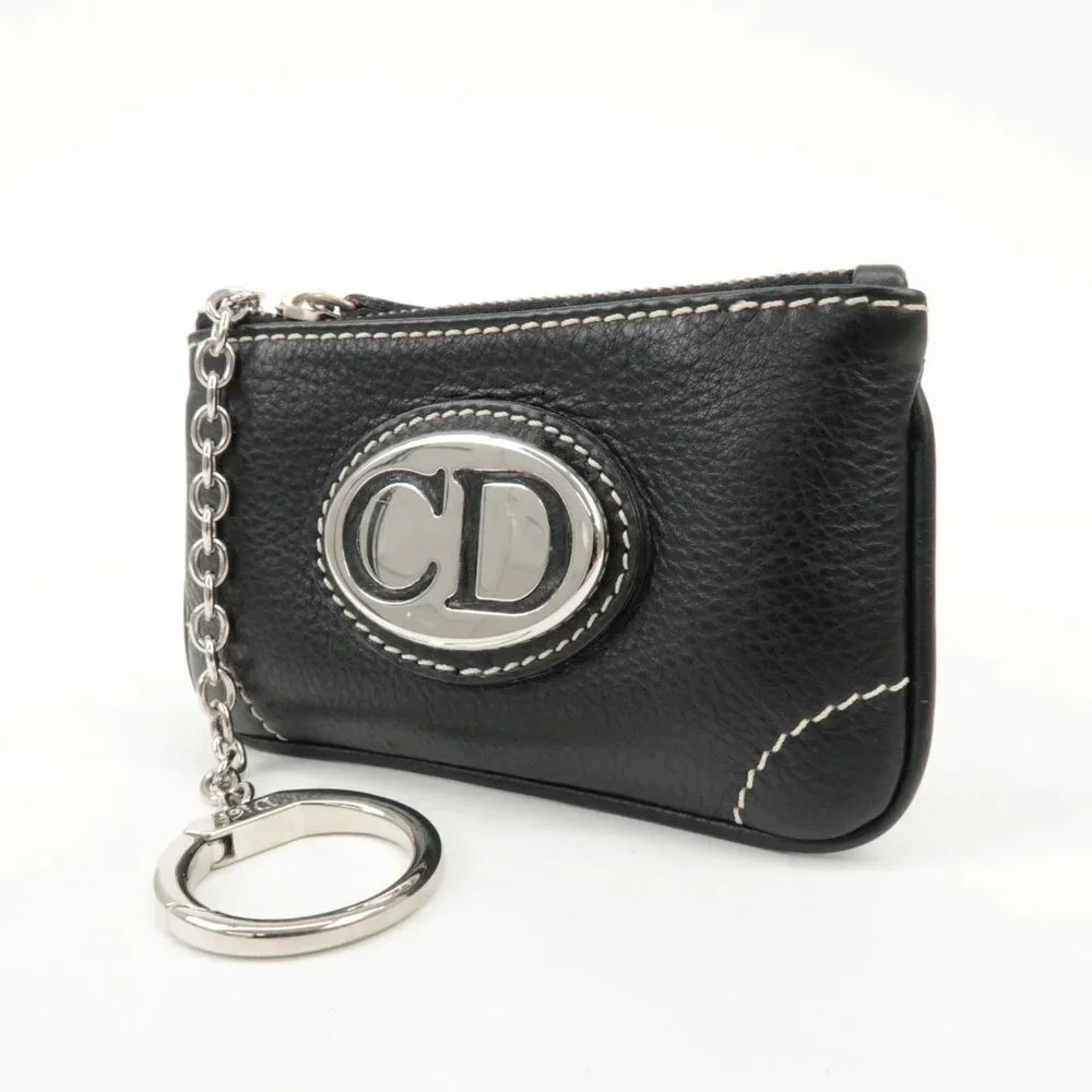 ❤️Authentic Christian Dior CD Logo Leather Coin Case❤️